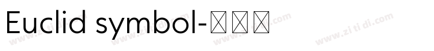 Euclid symbol字体转换